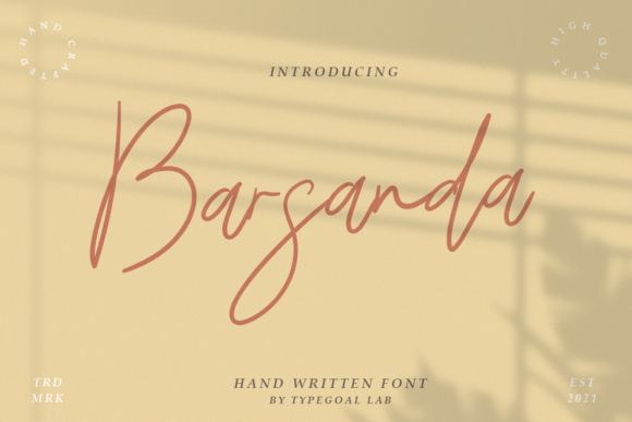 Barsanda Script: A Delicate Handwritten Font for Makers