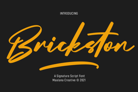Brickston Script Font for Sophisticated Branding Projects