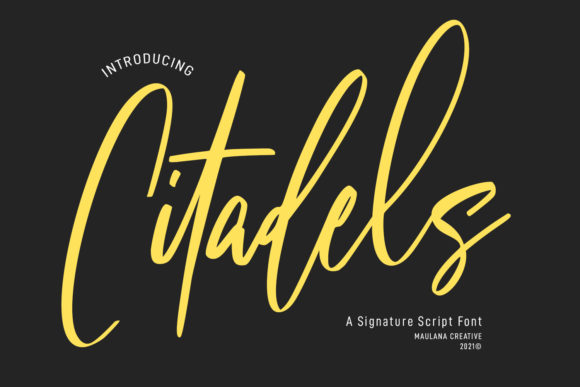 Citadels Signature Script Font for Creative Designers