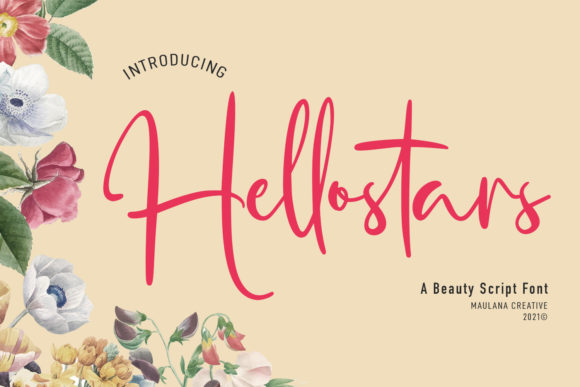 Hellostars Script: A Playful Typeface for Creative Branding