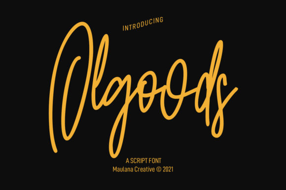 Olgoods Script: A Stylish and Casual Font for Creative Branding