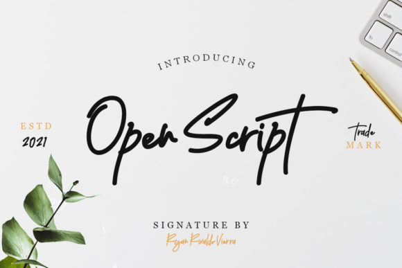 Open Script Font for Creative Makers and Shop Owners