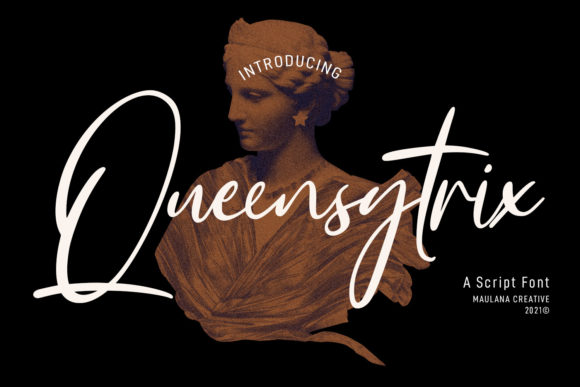 Queensytrix Signature Script: A Playful Typeface for Web Design