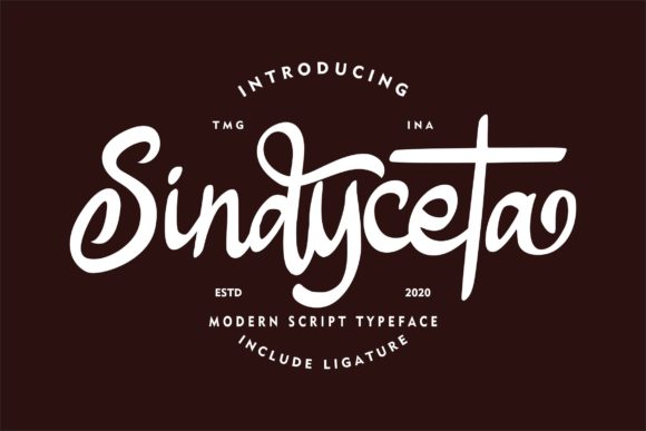 Sindyceta Script Font for Vintage-Inspired Craft Projects