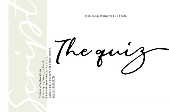 The Quiz Script: A Playful Font for Eye-Catching Campaigns