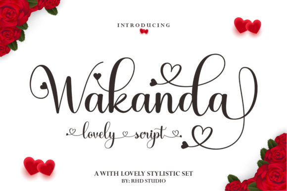 Wakanda Script Typeface for Boutique Brand Identity